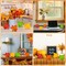 4 PCS Wooden Fall Maple Leaf Table Decor – Farmhouse Autumn Harvest Decorations for Thanksgiving Centerpiece, Tiered Tray, Mantel, Shelf, Office, Kitchen & Home Seasonal Decor Signs